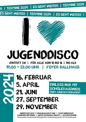 Flyer I love Jugenddisco