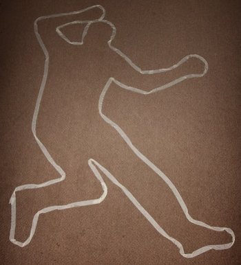 Skizze einer Mord-Leiche